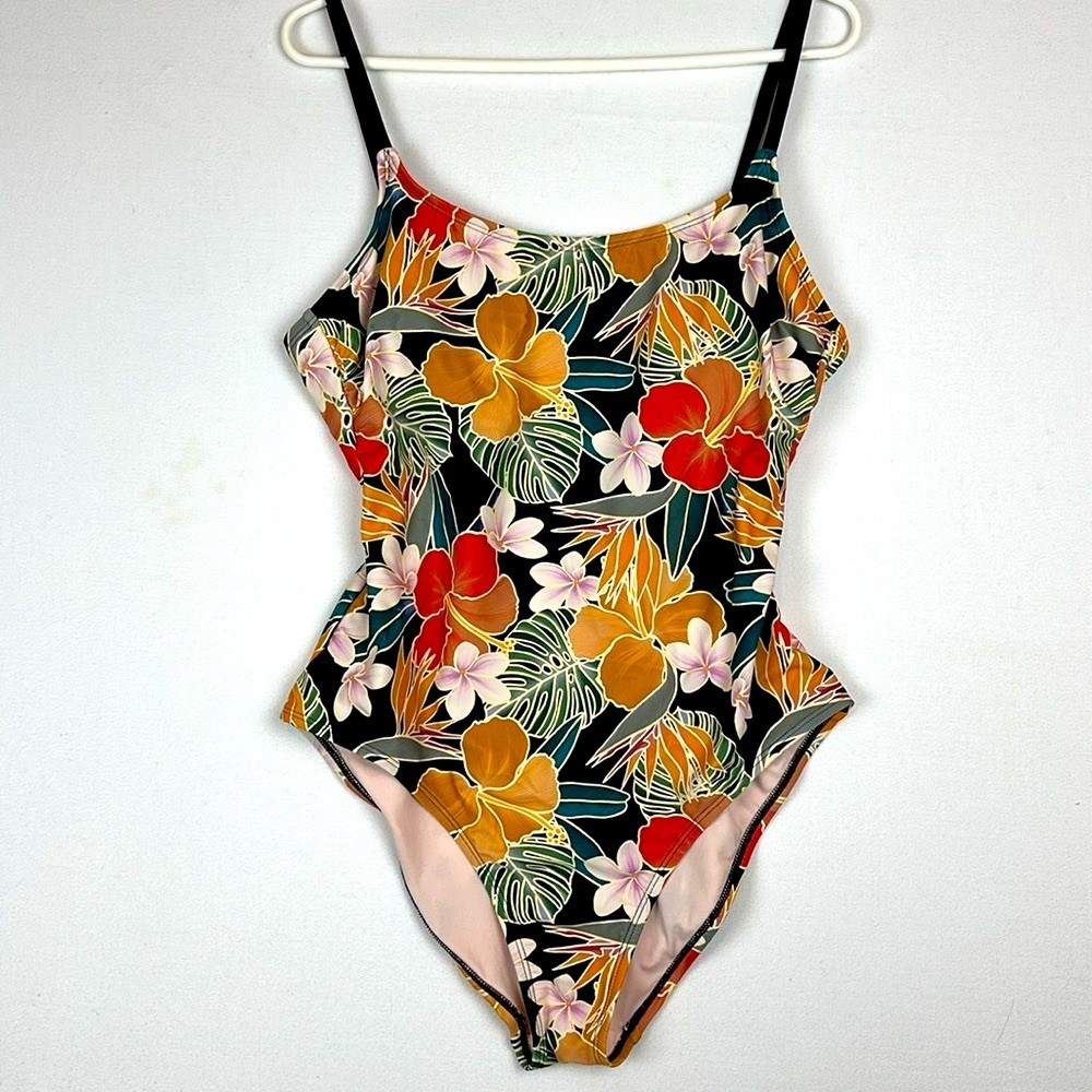 Hurley Caribbean Dreamin One Piece Tropical Hawaiian Floral Swimsuit Beach‎ Pool
